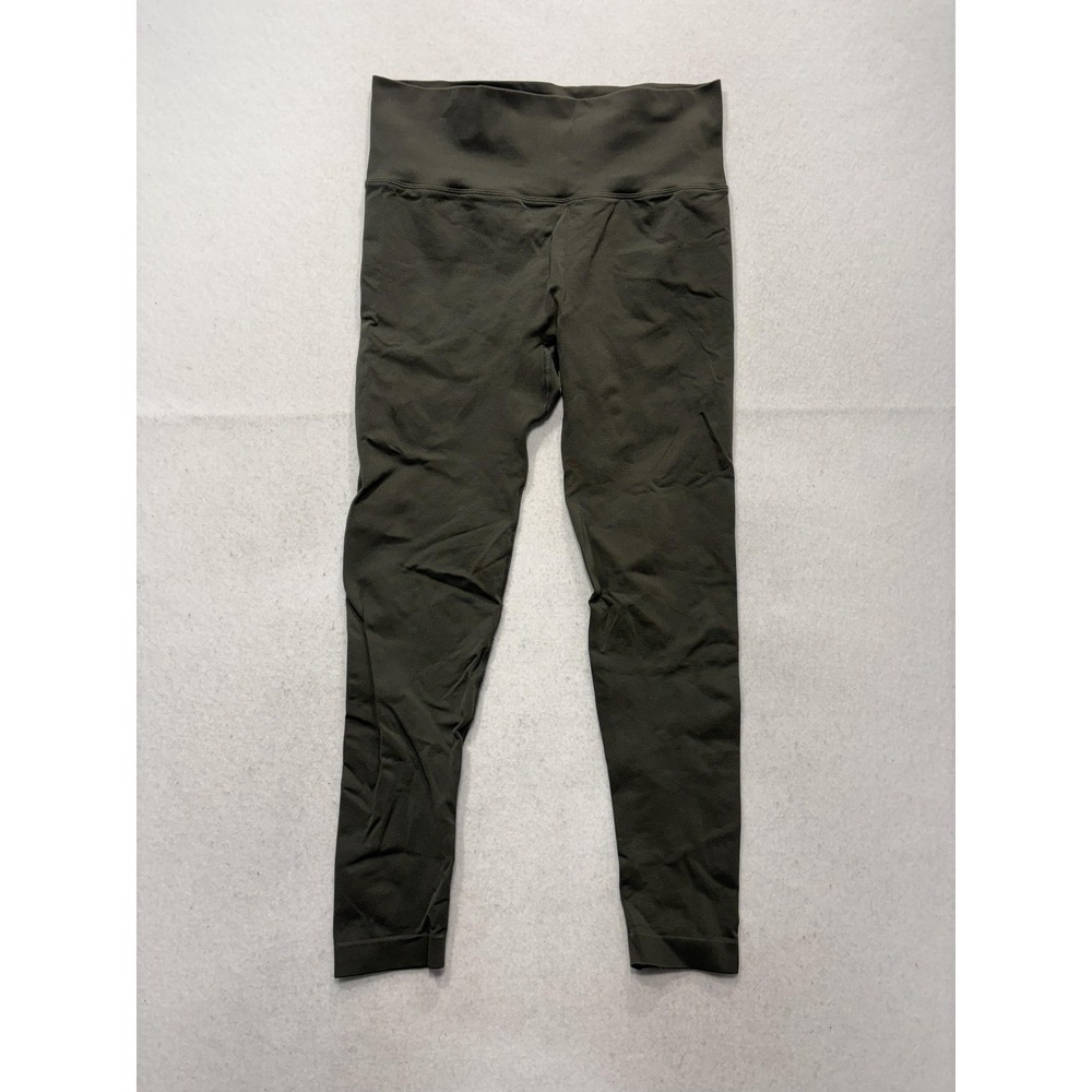Halara Leggings Womens Medium Green High Rise 23 Inseam Ruched Back Athletic